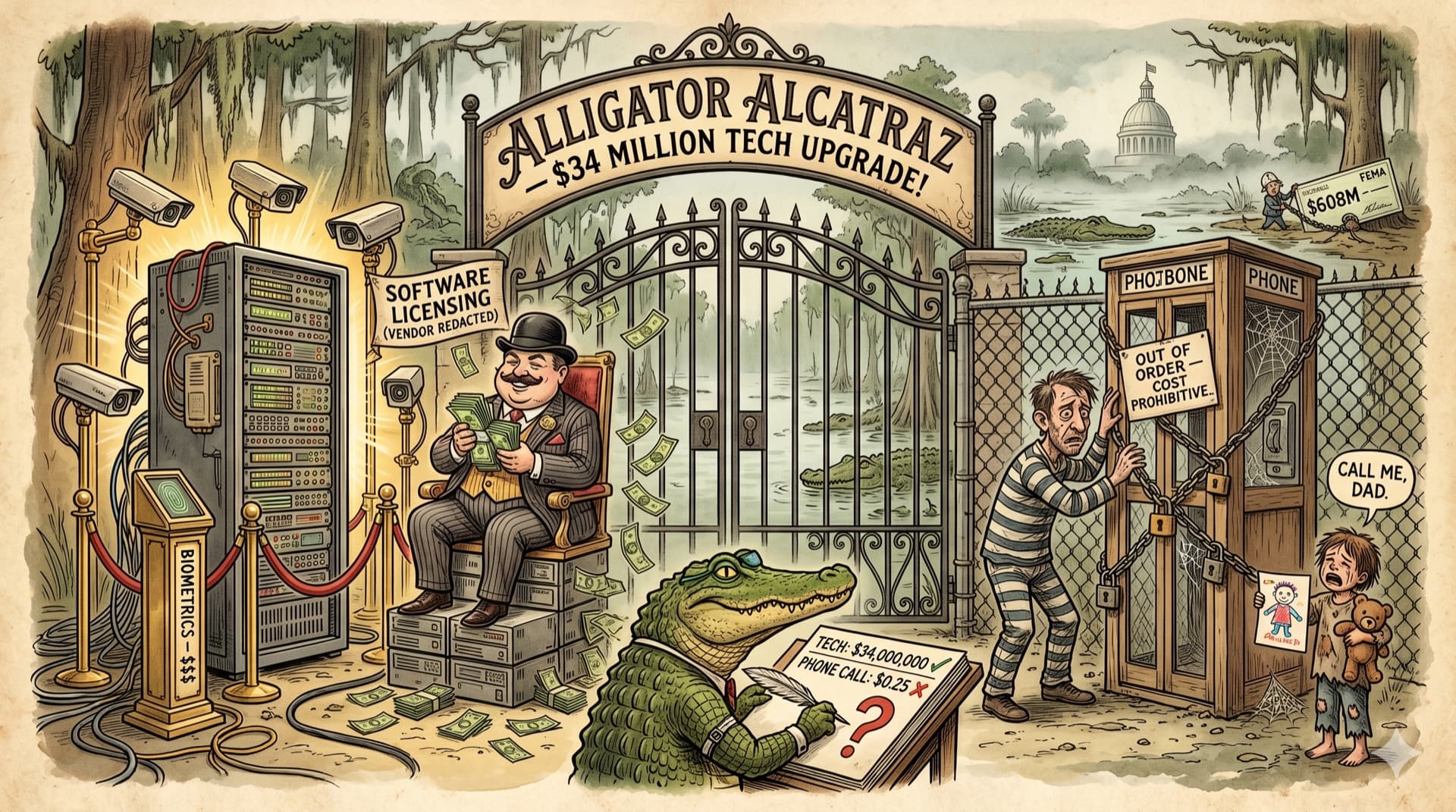 Florida Spent $34 Million on Tech for Alligator Alcatraz. Detainees Still Can't Make Phone Calls.