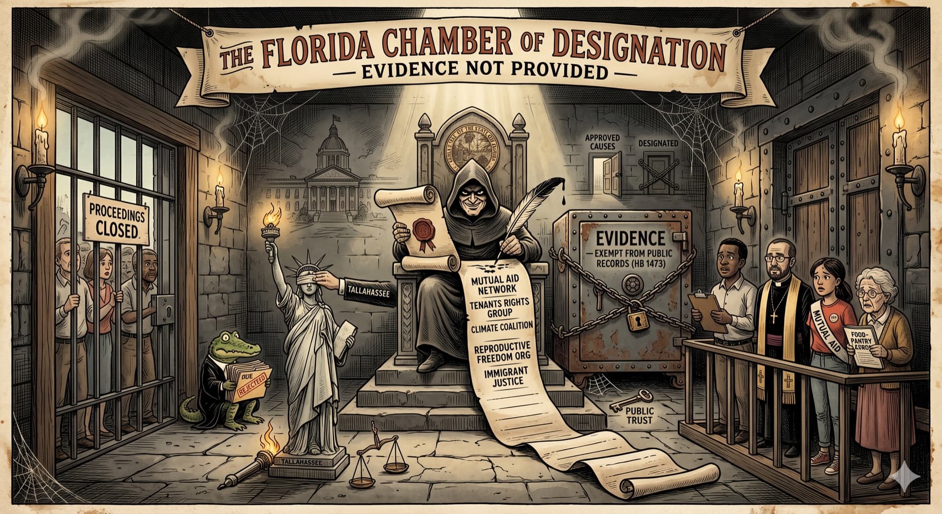 Florida Can Now Brand a Nonprofit a 'Domestic Terrorist Org.' The Public Doesn't Get to See Why.